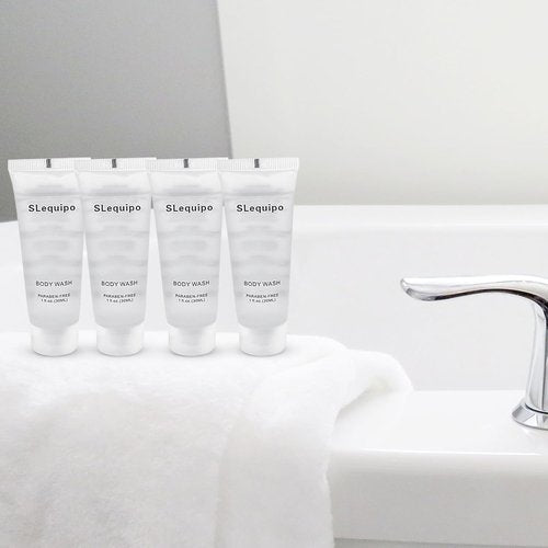SLequipo Travel Size Body Wash (1 fl oz, 200 Pack), Refreshing Hotel Body Wash, Mini and Small Size Body Wash Guest Hotel Toiletries in Bulk