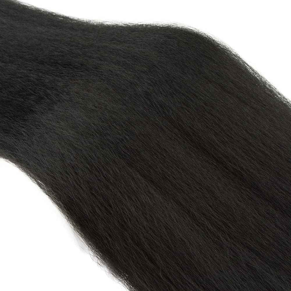Giginger Brazilian Human Hair Bundles 22 24 26 Inch Natural Black Yaki Wave Bundles Human Hair Brazilian Natural Black Unprocessed Virgin Quick Weave Hair for Black Women