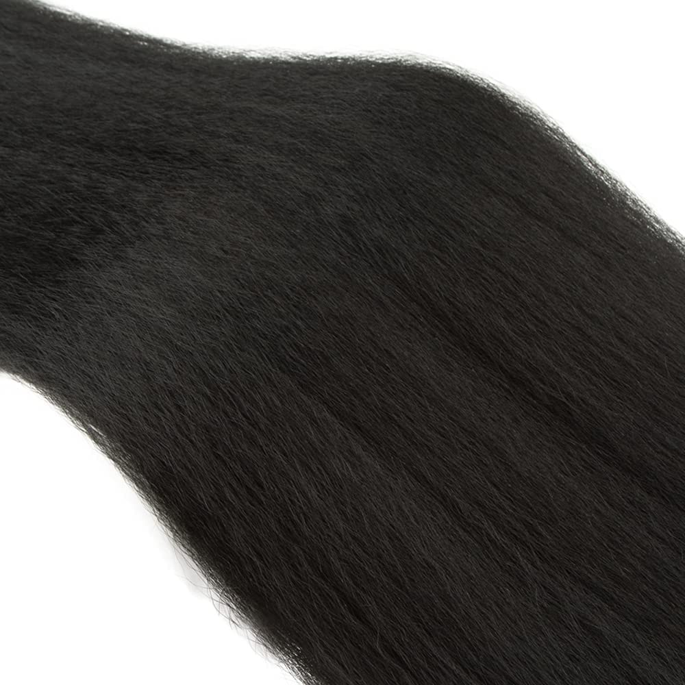 Giginger Brazilian Human Hair Bundles 20 22 24 Inch Natural Black Yaki Wave Bundles Human Hair Brazilian Natural Black Unprocessed Virgin Quick Weave Hair for Black Women
