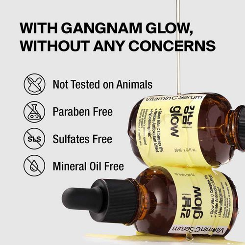 GANGNAM GLOW Rejunol Mucin Facial Cream 3.7 fl oz + Vitamin C Serum 1.01 fl oz - Korean Skin Care Set I Snail Mucin & Vitamin E & Hyaluronic Acid Serum for Face I Self Care Items for Women