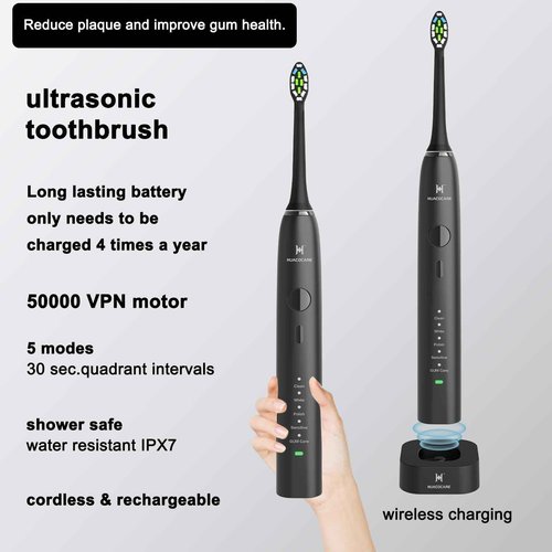 Upgraded Pro Dental Care Kit: 5-Mode Water Flosser & 50,000 VPM Sonic Electric Toothbrush | Premium Oral Clean Set with Enhanced Cleaning Modes, Larger Tank & Refined Design for Advanced Gum Health
