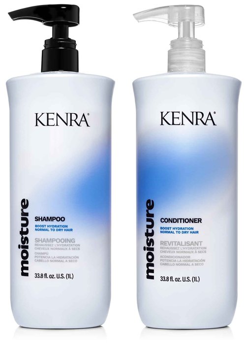 Kenra Professional Moisture Shampoo & Conditioner Set | Boost Hydration | Improve Manageability and Shine | Nourish Dry Hair | Color Safe | Efforless Detangling | Normal to Dry Hair