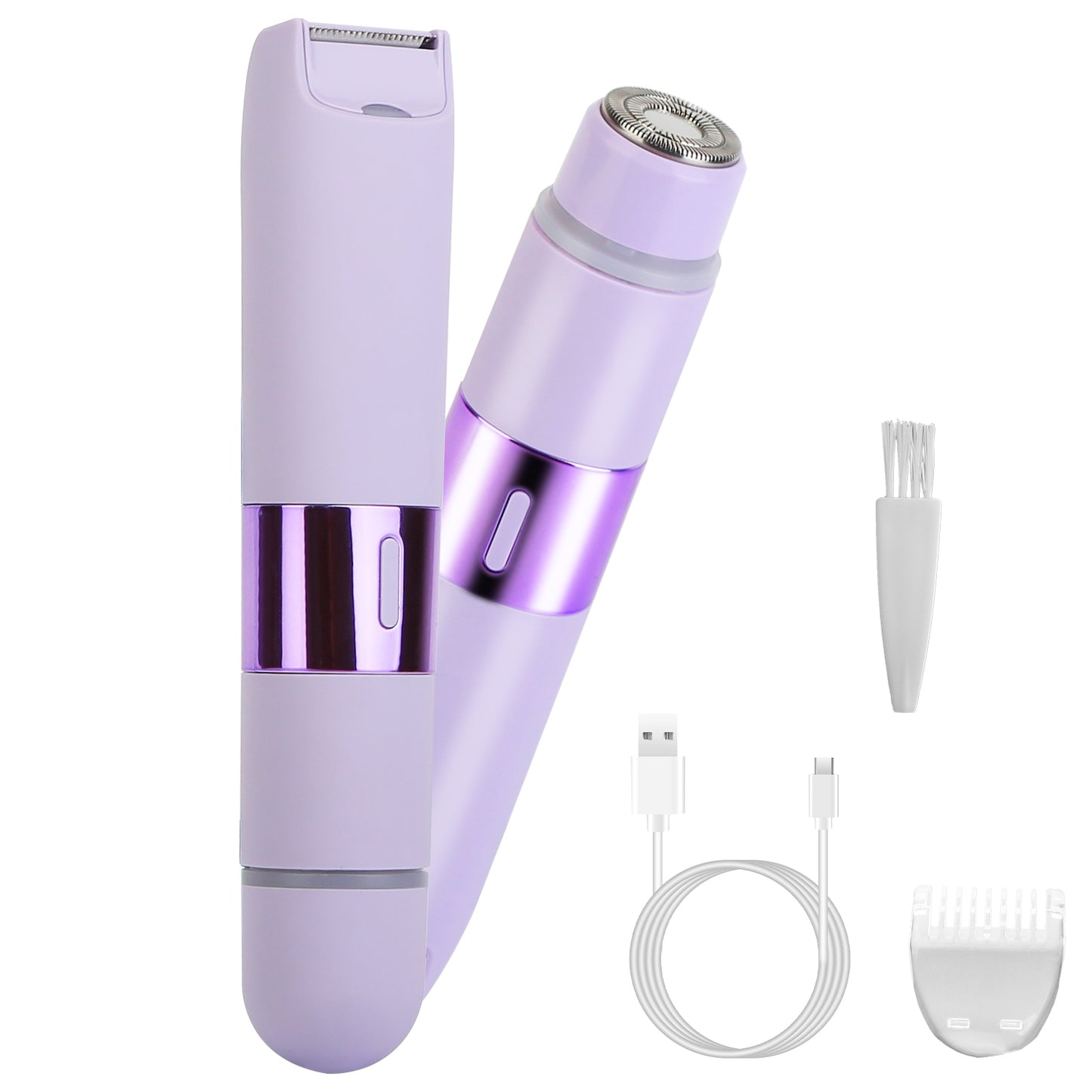 2-in-1 Cordless Bikini Trimmer for Women - Rechargeable Body Hair Shaver