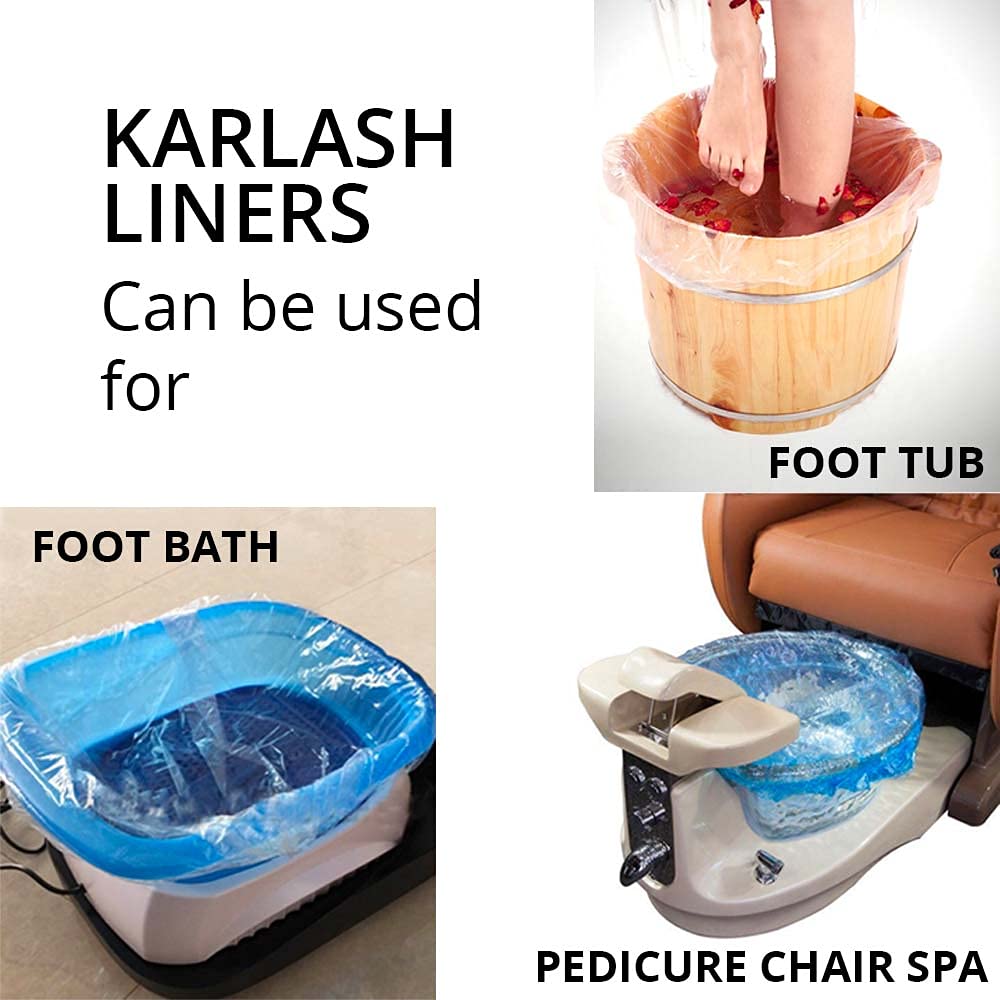 PandaSpa by Karlash Ultra Premium Spa Disposable Liners One Size Fits most Pedicure Spa 100pcs (500 Count (Pack of 1))