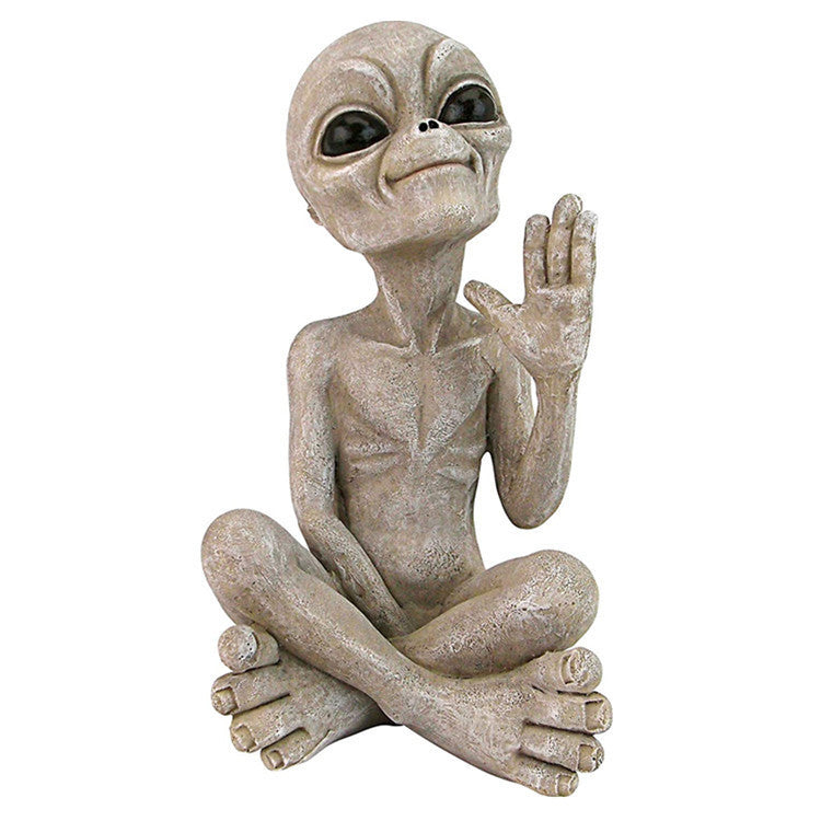 Resin Alien Statue Ornament Decoration for Home & Garden