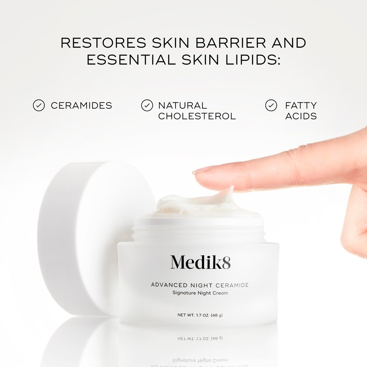 Medik8 Advanced Night Ceramide - Signature Anti Aging Night Cream for Face - Face Moisturizer with Skin Tightening Ceramides and Antioxidants - 1.7 oz