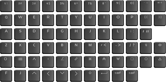 Arctic-Fox Low Profile Keycaps,Black PBT Doubleshot Click Text Clear Key Caps for Light up Keyboards,Replacement Keyboard Keys for Kailh Chocolate Switch Mechanical Keyboard Keycaps