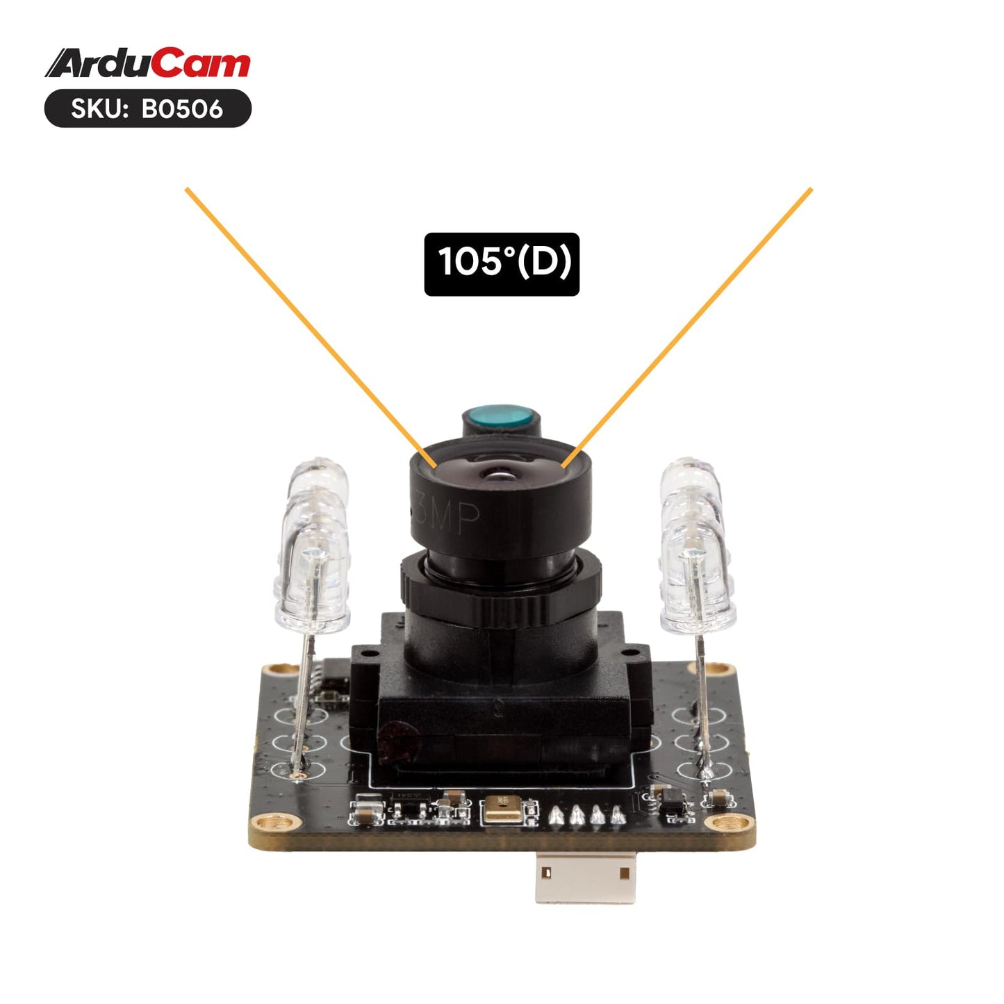 Arducam 1080P USB Camera, Day & Night Vision Webcam for Computer, 2MP Automatic IR-Cut Switching All-Day Image Infrared Camera USB2.0 for Windows, Linux, Android and Mac OS