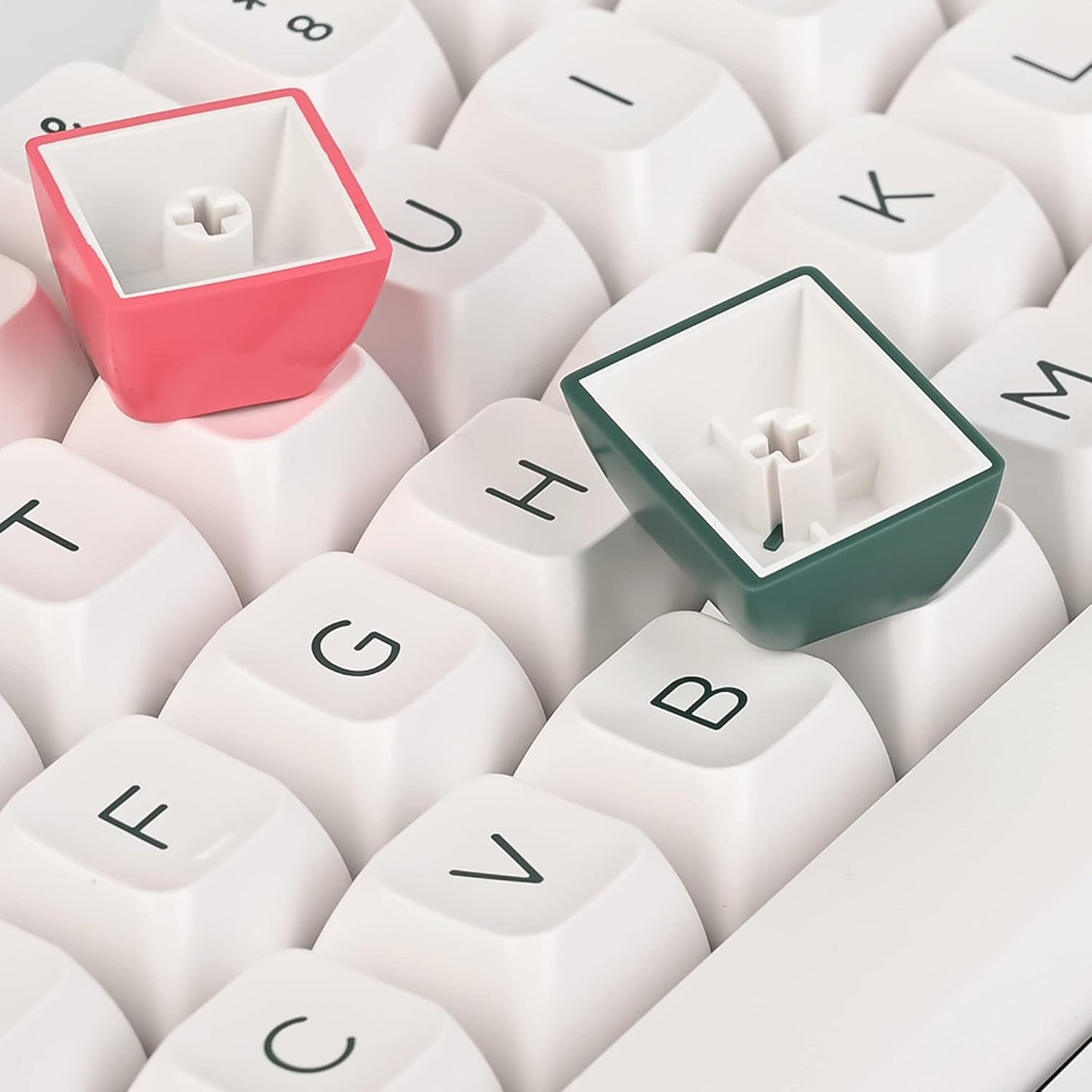 140 Keys Gradient Keycaps Side Printed Keycap Set Cherry Profile PBT Keycaps Double Shot Shine Through Custom Keycaps for Mechanical Gaming Keyboards(Minutest Dust)