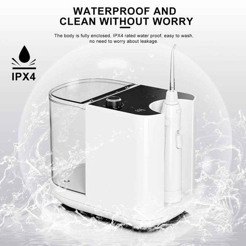 New Version 900ML Large Capacity Countertop Water Flosser, Aquarius Water Flosser Professional with UV Sanitizer Light, Oral Irrigator for Teeth, Gums, Braces, Dental Care