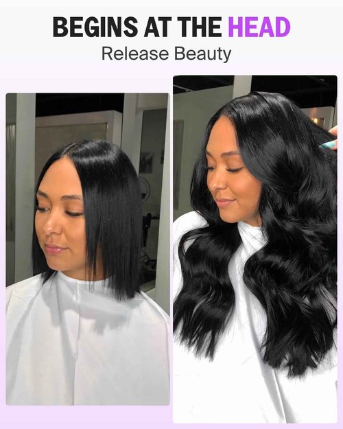 Megalook Hair Body Wave Bundles Human Hair 16-20 Inch 3 Bundles 100% Brazilian Human Hair Bundles Double Weft Hair Extensions Quick Weave Natural Black Color