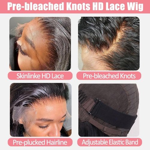 RENUS 16 Inch Short Bob Wigs 13x4 Deep Wave Bob Wig Human Hair 220% Density Deep Curly 100% Virgin Human Hair Pre Plucked Wet and Wavy Glueless Transparent Lace Frontal Wig for Women Natural Hairline