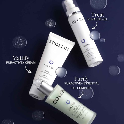 G.M. COLLIN Puractive+ Cream | Moisturizing Face Cream for Oily to Acne-Prone Skin | Reduces Excess Oil, Matifies the Skin and Tightens Enlarged Pores