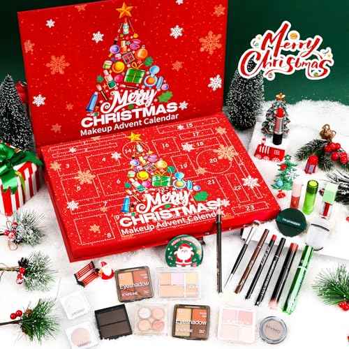 Makeup Advent Calendar 2025, Advent Beauty Calendar 24 Days Christmas Countdown Full Makeup Surprise Gift Kit for Women & Teen Girls