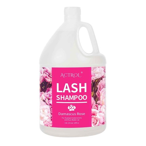 ACTROL Eyelash Extension Cleanser Gallon Rose 3.8L Natural Lash Extension Shampoo Professional Eyelid Foaming Cleanser Paraben & Sulfate Free Non-lrritating with Salon and Home Care