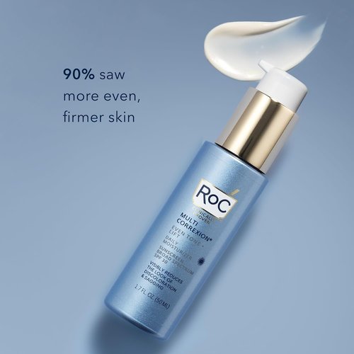 RoC Multi Correxion 5 in 1 Anti-Aging Bundle: Daily Face Moisturizer with Broad Spectrum SPF 30, 1.7 + Facial Night Cream with Hexinol, 1.7 Ounces + Anti-Aging Eye Cream 0.5 (Packaging May Vary)