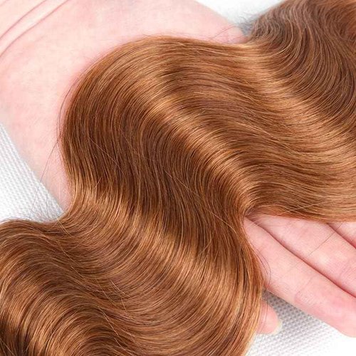 Habiliana Bundles Human Hair 22 24 26 Inch Body Wave 30 Light Brown Human Hair Bundles 11A Unprocessed Brazilian Virgin Quick Weave Hair Extensions for Black Women