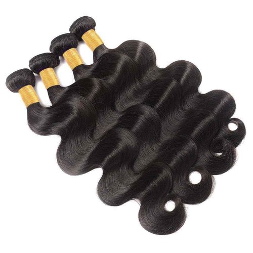 12A Human Hair Bundles 18 20 22 24 Inch Body Wave Bundles Human Hair 100% Unprocessed Brazilian Virgin Hair Body Wave 4 bundles Deals Human Hair Extensions Quick Weave for Women Natural Black