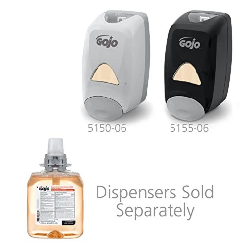 GOJO Luxury Foam Antibacterial Handwash, Fresh Fruit Fragrance, 1250 mL Foam Hand Soap Refill FMX-12 Push-Style Dispenser (Pack of 4) – 5162-04