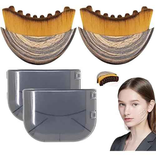 Lymphatic Contour Face Brush, Dry Brushing Face Brush, Lymphatic Drainage Massager for Face, Chin & Jawline Sculpting,Fits to The Skin to Relieve Fatigue (2PCS)