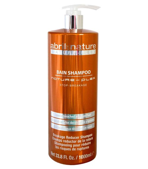 abril et nature - Nature Plex, STOP Breakage - Preventive, Protective, and Repairing Shampoo - For Highly Treated or Damaged Hair - Professional Breakage Protection Treatment - 1000 ml