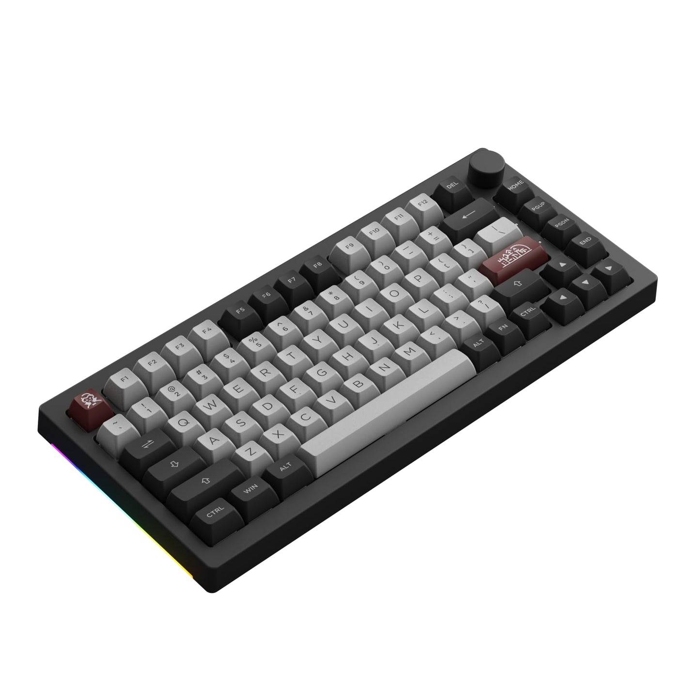 Akko Dracula Castle Mechanical Keyboard 5075B Plus 75% RGB Hot-swappable with Knob, Multi-Modes Gaming Keyboard with PBT Double Shot ASA Profile Keycaps Creamy Blue Pre Lubed Switch