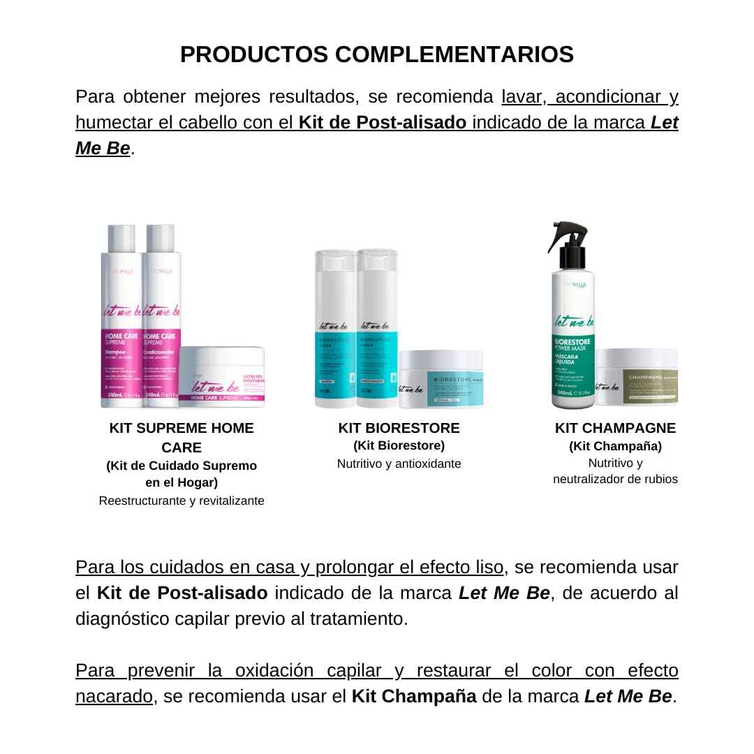 Let Me Be Keratin Hair Kit – Progressive Supreme Mask & Deep Cleansing Shampoo 2x1L (33.8 fl oz) – Frizz Control, Intense Shine – Professional Smoothing System for All Hair Types