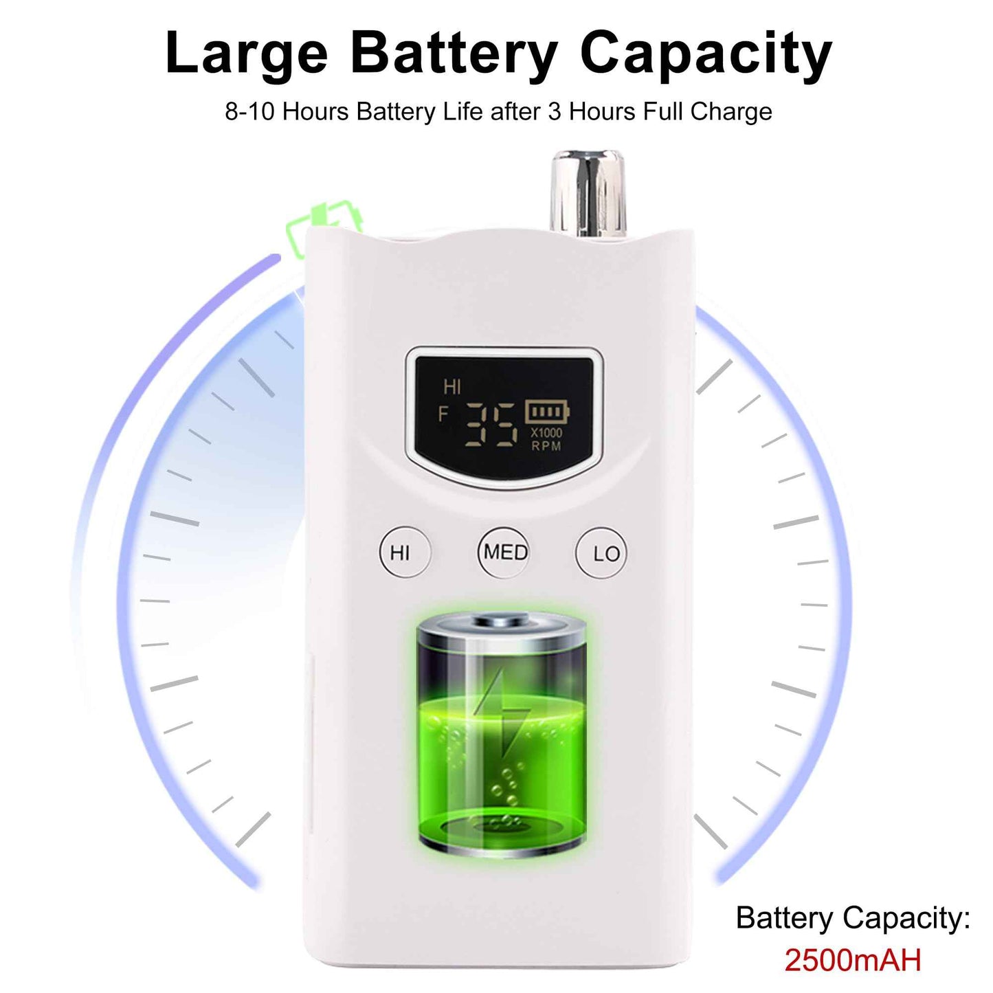 M GEM Brushless Nail Drill 35K RPM | Professional Cordless Efile Machine | Rechargeable Electric Nail File with Bits | Portable Quiet Low Vibration Tool for Acrylic, Gel, Natural Nails (White)