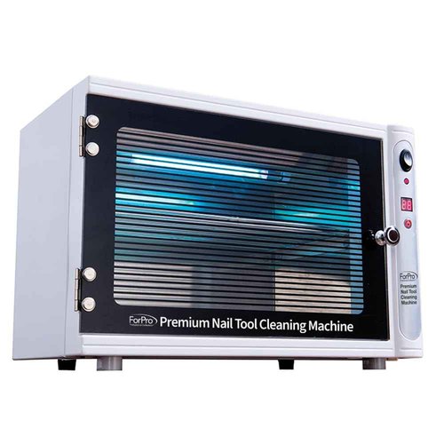 ForPro Professional Collection Premium Nail Tool Cleaning Machine, Large 9L Capacity, Sanitizes Towels & Implements, 10.3" H x 15" W x 8.5" D