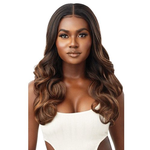 Outre Human Hair Blend 360 Frontal Lace Wig 13x6 Hand Tied MAXIMINA (DRST2/CHOCAR)