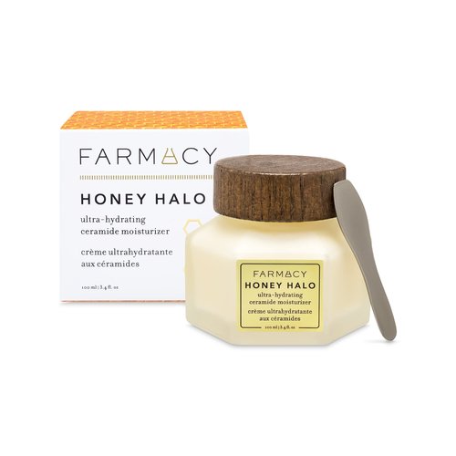 Farmacy Ceramide Face Moisturizer - Honey Halo Hydrating Facial Moisturizer for Dry Skin - Plumps, Soothes + Restores Skin with Potent Ceramides + Buckwheat Honey for a Dewy, Healthy Glow (100ml)