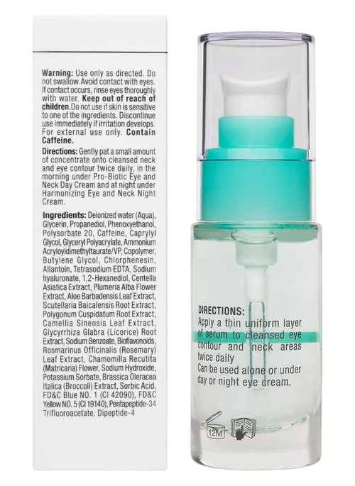 -CHRISTINA- Unstress Eye and Neck Concentrate Hydrating Peptide Serum for Face | Soothing Relief and Softening Effect | Face Serum Balances Skin Microflora 1 fl. oz (30 ml)