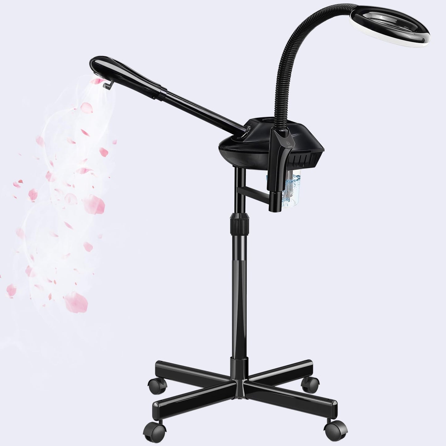 Professional Facial Steamer, 2 in 1 Facial Steamer with 5X Magnifying Lamp, Ozone Face Steamer, Suitable for Home or Beauty Spa Use