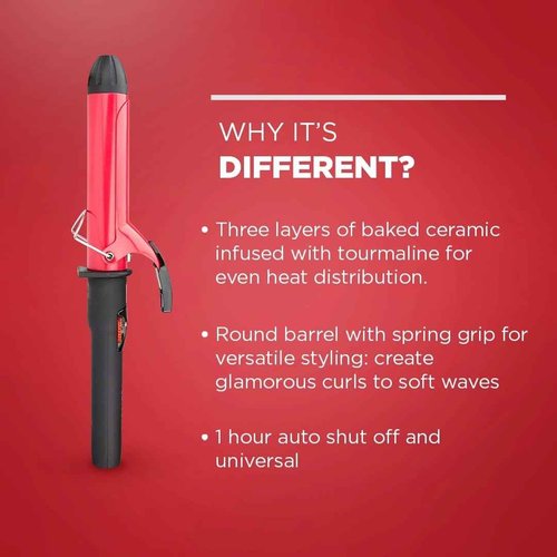 FHI HEAT Platform Tourmaline Ceramic Professional Curling Iron, 1 ¼-Inch