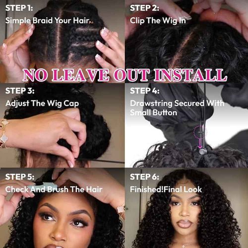 Legendhair Glueless V Part Wigs Human Hair Afro Kinky Curly Upgrade U Part Wigs for Black Women Kinky Curly V Part Human Hair Wigs Full Head Clip In Half Wig 200% Density 20 Inch