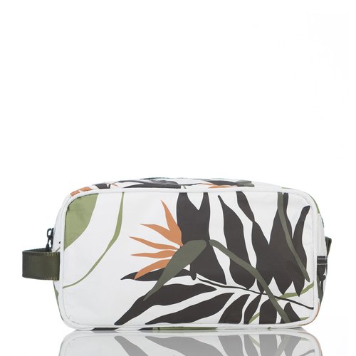 ALOHA Collection Painted Birds Dopp Kit in Neutrals | Lightweight, Splash-Proof, and Easy to Clean Toiletry Bag