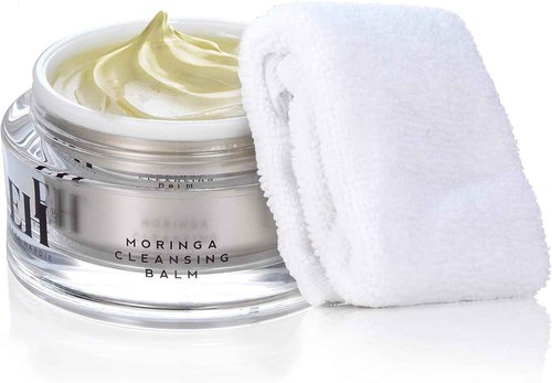 Emma Hardie 100ml Moringa Cleansing Balm with Cleansing Cloth Set, No-Rinse Formula Removes Face & Eye Make Up, Moisturizes & Hydrates the Skin, Natural & Cruelty Free, Vegan & Cruelty Free