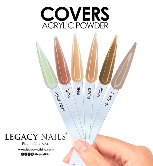Legacy Nails Professional Cover Acrylic Powder - 1 Lb - Ideal For French Nail Art & Natural Look (COVER PEACH)