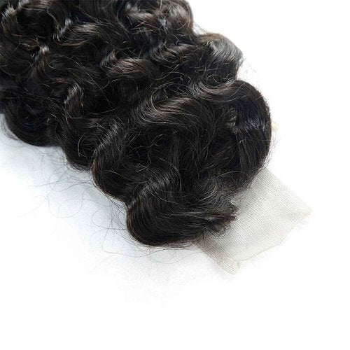 Brazilian Curly 2x6 Lace Closure 100% Unprocessed Human Virgin Hair Deep Curly Closure Pre-Plucked Hairline Kinky Curly Closure With Baby Hair (20inch, 2x6 curly closure)