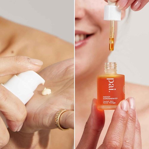 Pai Skincare - The Iconic Duo | Rosehip BioRegenerate Facial Oil (10ml) + The Anthemis (15ml) | Two-Step Routine, Hydrating, Moisturizing | Natural, Vegan, Sensitive Skincare (2 Piece Set)