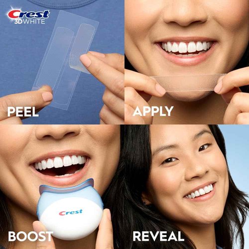 Crest 3D Whitestrips Express Whitening + LED Light – Teeth Whitening Kit, 1 Light + 10 Treatments, Each with 1 Upper/1Lower, 20 Strips – Crest 3DWhite Teeth Whitening Strips