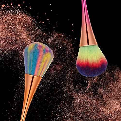 3 Pieces Large Powder Mineral Brushes Nail Design Dust,Soft Fluffy, Foundation, Kabuki Makeup Brushes Colorful Blush Loose Powder Tools for Daily Makeup, 3 Colors