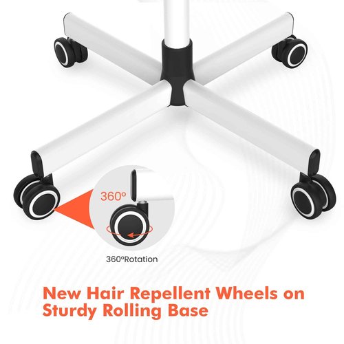 TASALON Professional Facial Steamer on Wheels, Hot Ozone Face Steamer for Facial, Esthetician Steamer for Salon Beauty and Spa, Mist Face Steamer for Facial Deep Cleaning Skin Care Equipment- White