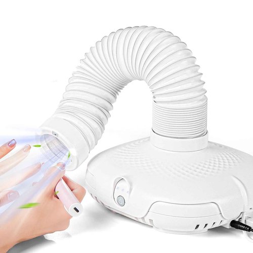 Nail Dust Collector Tech Professional: LED Light Flexible Tube 650PA Powerful Suction - Nail Dust Vacuum Machine 3 Adjustable Speeds Ultra-Quiet for Manicure Pedicure Model Craft Sanding