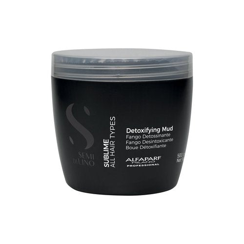 Alfaparf Milano Semi Di Lino Sublime Detoxifying Deep Cleansing Mud Treatment - Safe on Color Treated Hair - Clay-Based Detox for Hair - Professional Salon Quality - 21.1 oz.