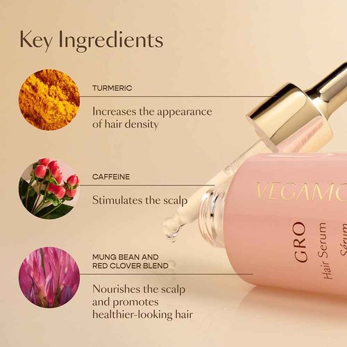 Vegamour GRO and Shine Kit Includes GRO Hair Serum & HYDR-8 Weightless Repair Oil for Fine or Thinning Hair