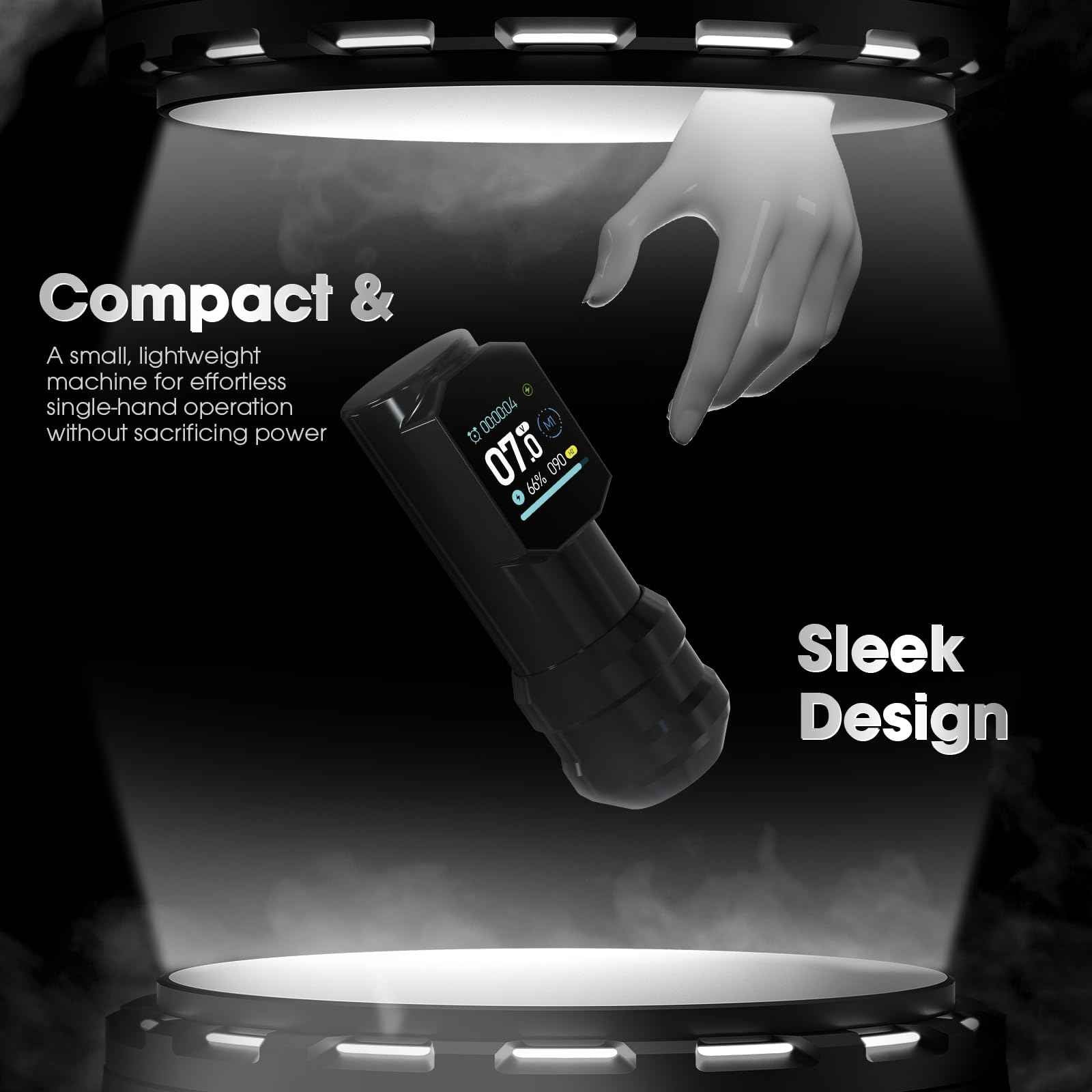 INKin Tattoo Gun 4.0mm Stroke Length, Wireless Tattoo Machine with Ultra OLED Display Screen, Eva Tattoo Pen with 1500mAh Battery Compact Lightweight Design for Tattoo Beginners and Artists