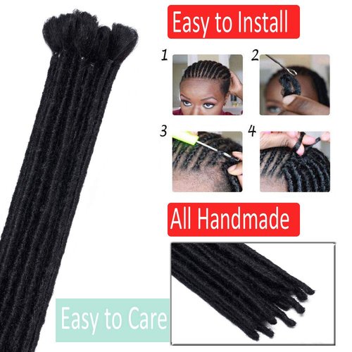Hairro Dreadlocks Extensions 12 Inch Short 30 strands Soft Crochet Twist Braiding Hair for Men Faux Locs Dread Hairpieces Reggae Hippie Style Dark Blonde