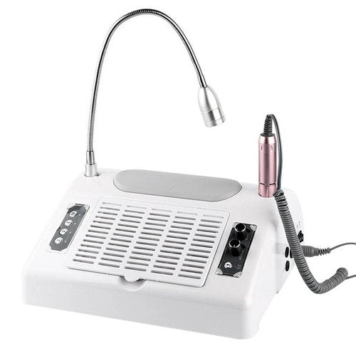 Manicure Machine, 5 in 1 Nail Drill Machine Pro Electric Mani Nail Lamp, Dryer, Vacuum Cleaner, Nail Dust Collector, Nail Drill, Nail File Mani Polisher, LED Nail Lamp