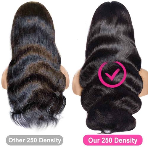 Ying Guan 250 density human hair wig Lace Front Wigs Human Hair Pre Plucked glueless wigs human hair Body Wave Wigs Human Hair Wigs For Black Women 13x6 lace Frontal Wigs Bleached Knots 20 Inch